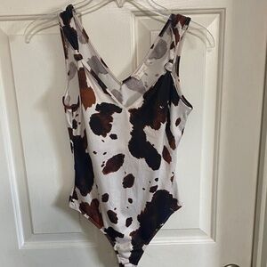 Altar'd State Cow Print Bodysuit